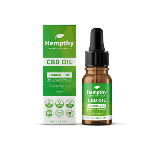 Hempthy 1000mg CBD Oil Full Spectrum Natural - 10ml