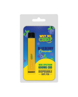 Why So CBD? 600mg Wide Spectrum CBD Disposable Vape Pen – 12 Flavours