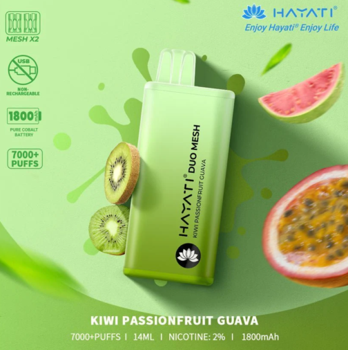 Hayati Duo Mesh 7000 - Kiwi Passionfruit Guava