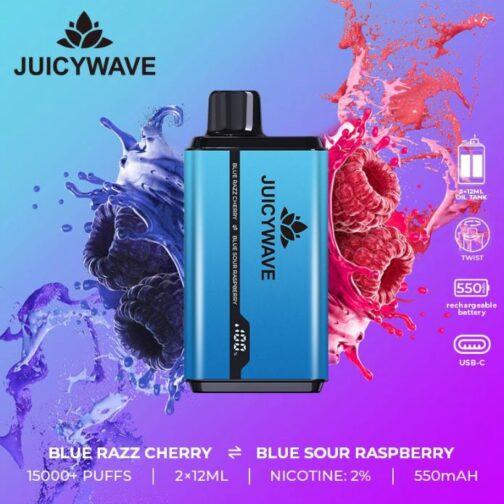 Juicy Wave 15k - Blue Razz Cherry - Blue Sour Raspberry