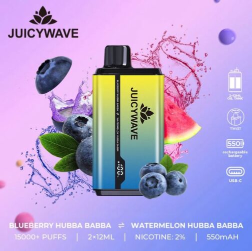 Juicy Wave 15k - Blueberry Hubba Babba - Watermelon Hubba Babba