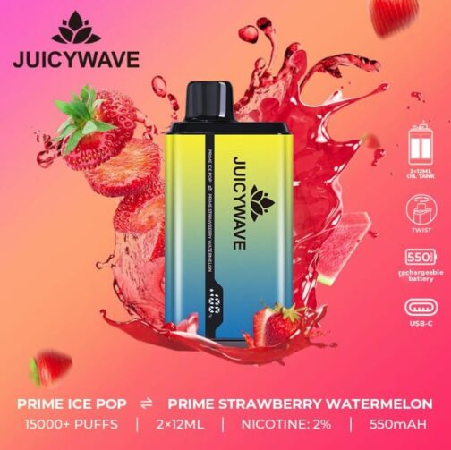 Juicy Wave 15k - Prime Ice Pop - Strawberry Watermelon